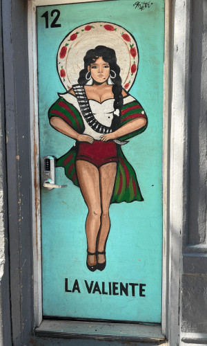 La Valiente - Mexican Loterìa mini mural in Pilsen, Chicago - Latino Travel Fest