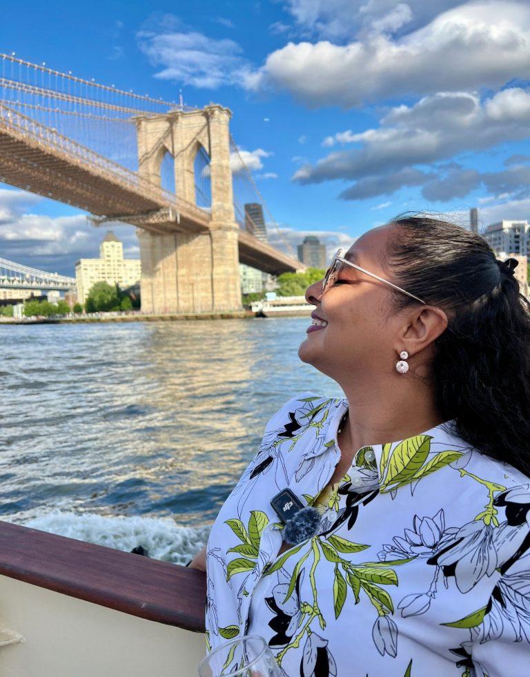 Brooklyn Bridge on the Skyline Sail with @manhattanbysail during WITS Travel Conference