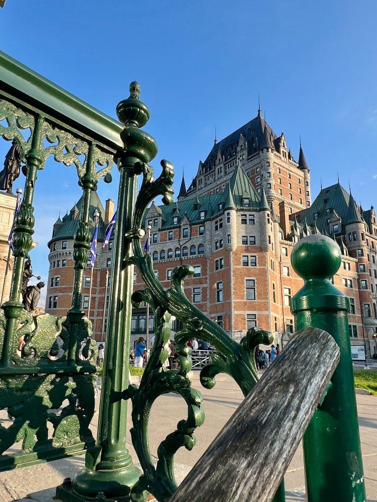 Fairmont Le Château Frontenac Review - The hotel seen from the steps during summer